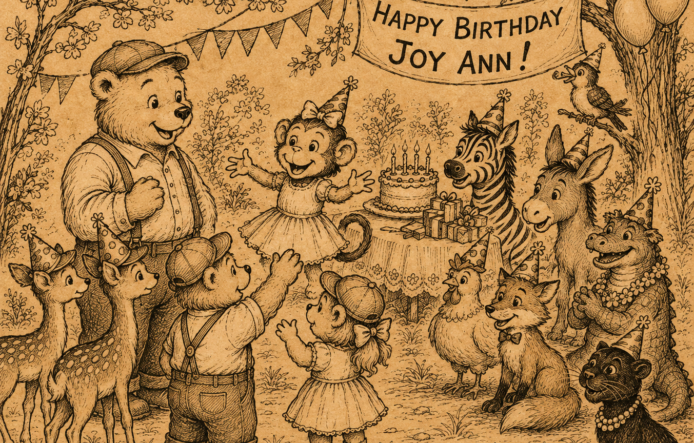 Charlie Bear Goes to Joyous Monkey’s Party