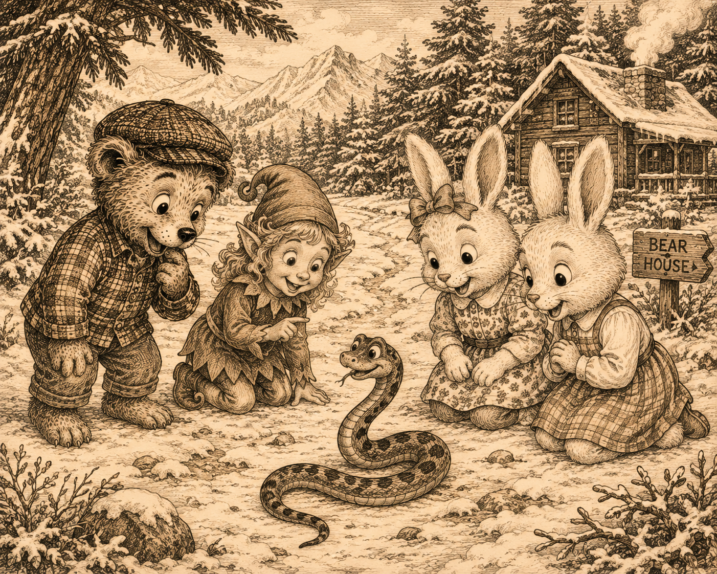 Forest Children Meet Squiggly the Snake